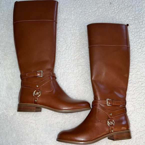New Michael Kors Brown Preston Tall Riding Boots NEW 6M - Picture 8 of 13